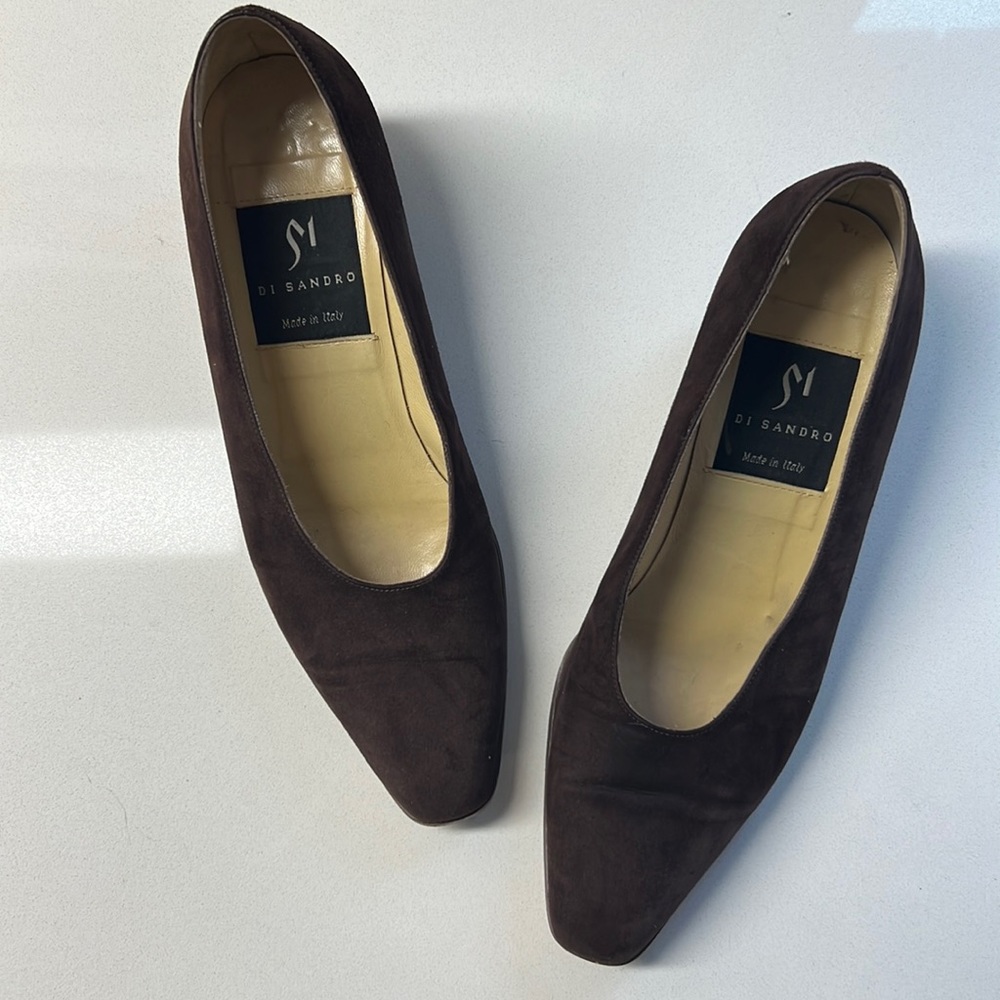 DI SANDRO Brown vintage pumps with gold accent size 8